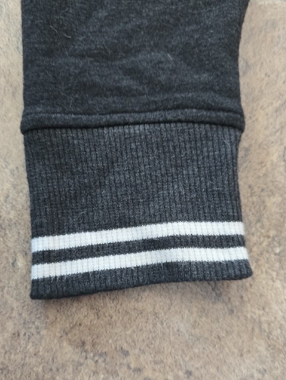 Vineyard Vines Charcoal Crewneck Sweater with Striped Trim - Picture 3 of 6